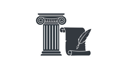 Vector Illustration of an old style of writing 