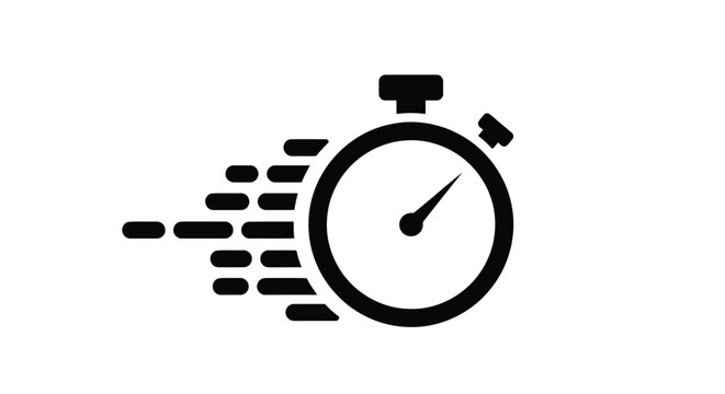 Vector Illustration of a clock representing that time pasts quickly