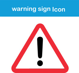 Bold warning sign icon with exclamation point alerts to potential hazards and important notices