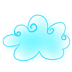 Sweet Blue Cloud Text Frame