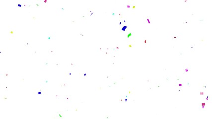 Confetti Party Popper Explosions on a White Background. Birthday celebration party. 4K gold confetti rain, Confetti celebratory explosion, Animation of colorful confetti falling, - Powered by Adobe