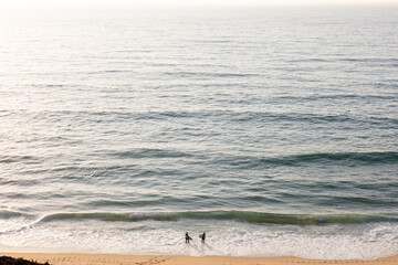 Sandy Beach by the Ocean in Santa Cruz ,Torres Vedras