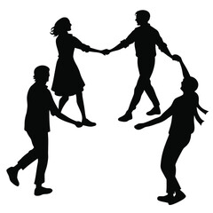 People Holding Hands in Circle