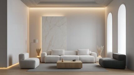 Contemporary Minimal Design for a Bright Living Space