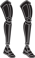 Futuristic Prosthetic Leg Illustrations