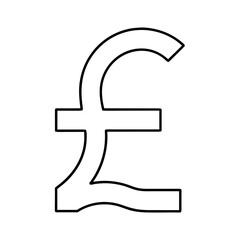 Minimalist outline of a pound sign a common symbol for currency and identification presented in a clean vector graphic