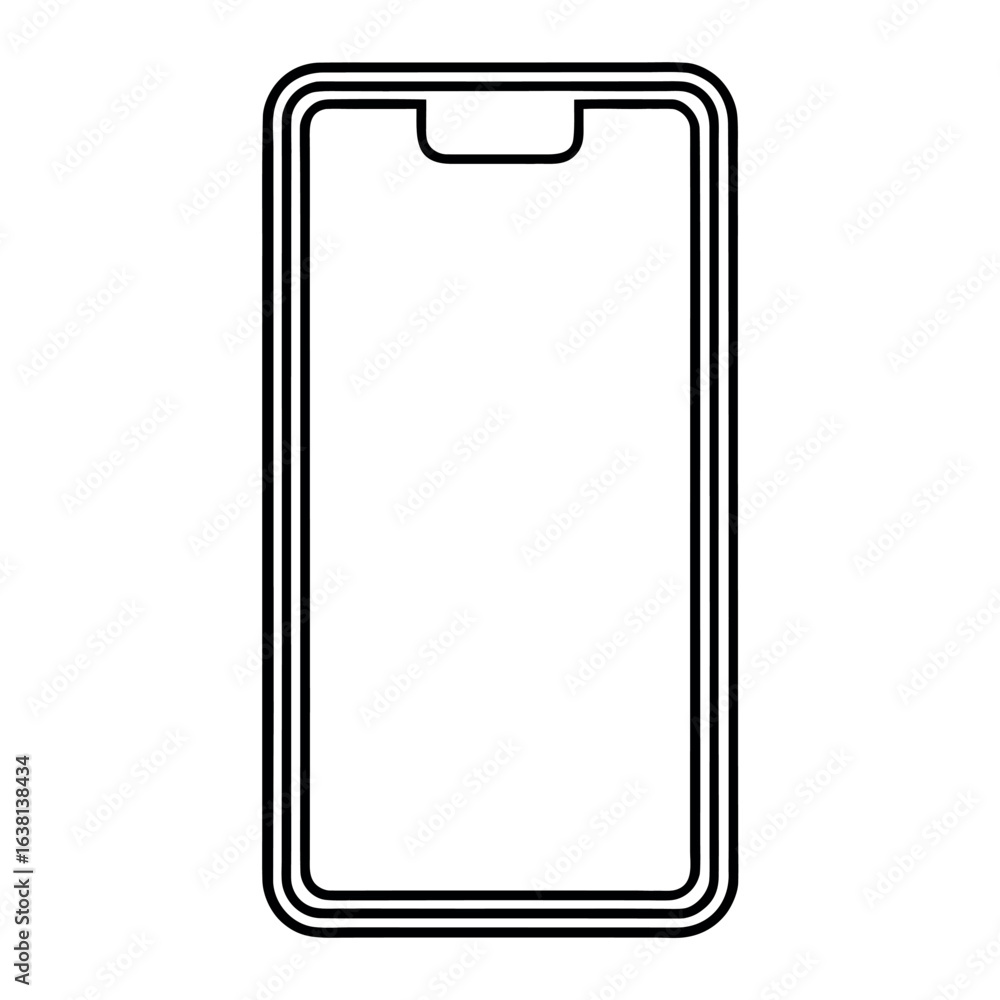 Poster modern clean outline frame design for digital devices and creative projects adaptable for various ap