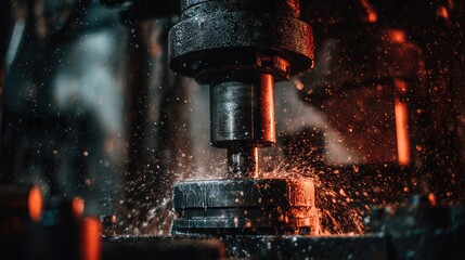 Hydraulic press machine applying force to metal sheet with real-time data feedback