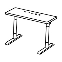 Modern adjustable height standing desk with clean outline design suitable for office furniture and workspace promotion