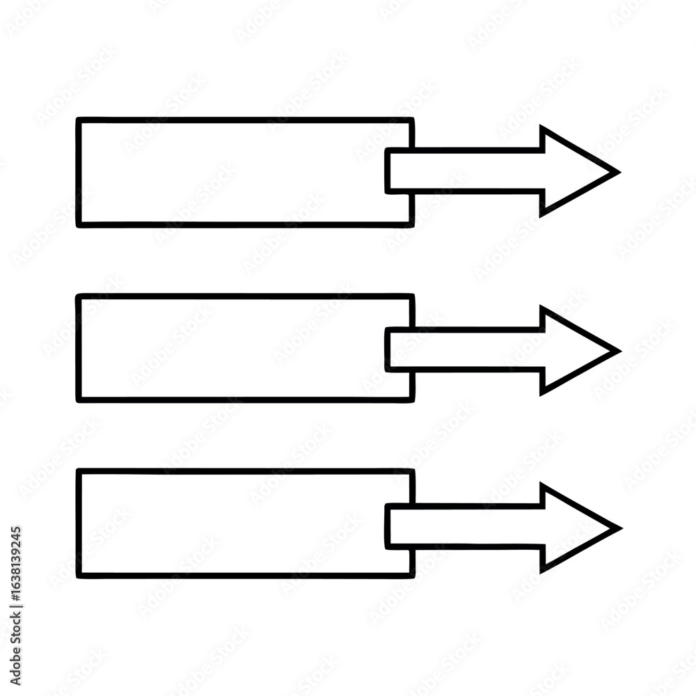 Poster minimalist outline design featuring interconnected arrows symbolizing progress connection and a clea