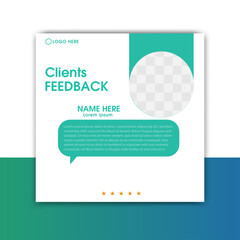 Professional Client Feedback Social Media Post Template