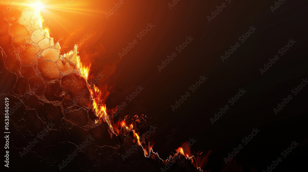 Poster vibrant abstract background featuring fiery gradient with glowing orange and red hues. texture resem