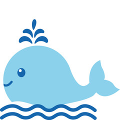 Naklejka premium Cute Whale Vector