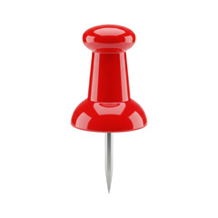 3D Pushpin Icon Vibrant Plastic Render