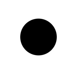 Black solid circle silhouette on transparent white background for graphic design, icon, logo, and minimal abstract decoration projects