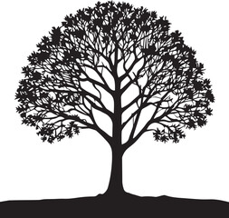 Obraz premium tree silhouette Vector | Minimalist & Trendy tree Silhouette Design | Unique & Stylish tree Artwork for Vector design 