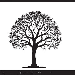 Obraz premium tree silhouette Vector | Minimalist & Trendy tree Silhouette Design | Unique & Stylish tree Artwork for Vector design 