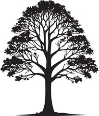 tree silhouette Vector | Minimalist & Trendy tree Silhouette Design | Unique & Stylish tree Artwork for Vector design	