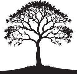 tree silhouette Vector | Minimalist & Trendy tree Silhouette Design | Unique & Stylish tree Artwork for Vector design	