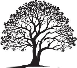Fototapeta premium tree silhouette Vector | Minimalist & Trendy tree Silhouette Design | Unique & Stylish tree Artwork for Vector design 