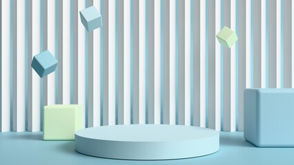 Pastel Geometric Shapes Product Display Background