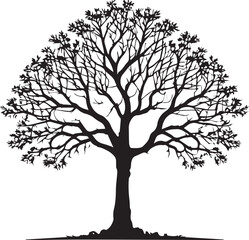 Obraz premium tree silhouette Vector | Minimalist & Trendy tree Silhouette Design | Unique & Stylish tree Artwork for Vector design