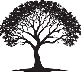 Fototapeta premium tree silhouette Vector | Minimalist & Trendy tree Silhouette Design | Unique & Stylish tree Artwork for Vector design