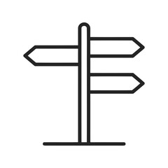 Obraz premium Directional signpost vector illustration road sign guidance choice navigation information isolated eps graphic