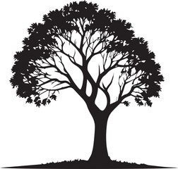 Obraz premium tree silhouette Vector | Minimalist & Trendy tree Silhouette Design | Unique & Stylish tree Artwork for Vector design