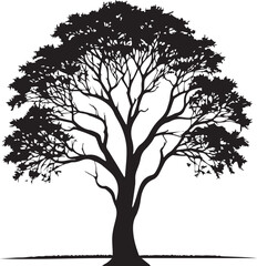 tree silhouette Vector | Minimalist & Trendy tree Silhouette Design | Unique & Stylish tree Artwork for Vector design