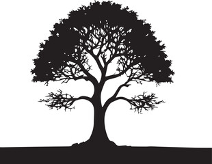 tree silhouette Vector | Minimalist & Trendy tree Silhouette Design | Unique & Stylish tree Artwork for Vector design