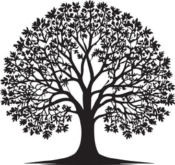 Obraz premium tree silhouette Vector | Minimalist & Trendy tree Silhouette Design | Unique & Stylish tree Artwork for Vector design