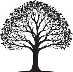 Obraz premium tree silhouette Vector | Minimalist & Trendy tree Silhouette Design | Unique & Stylish tree Artwork for Vector design