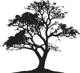 tree silhouette Vector | Minimalist & Trendy tree Silhouette Design | Unique & Stylish tree Artwork for Vector design