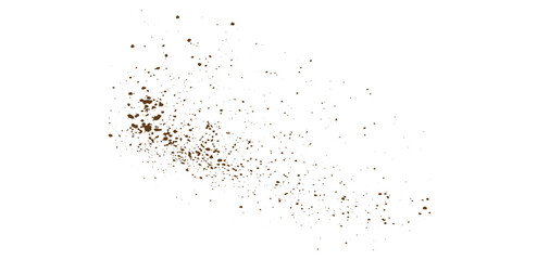 Vector grunge texture splatter chocolate or flying coffee powder background design