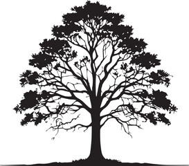 tree silhouette Vector | Minimalist & Trendy tree Silhouette Design | Unique & Stylish tree Artwork for Vector design