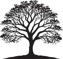 Fototapeta premium tree silhouette Vector | Minimalist & Trendy tree Silhouette Design | Unique & Stylish tree Artwork for Vector design