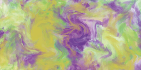 Abstract vibrant background featuring swirling marbled patterns in warm tones of green, blue, Showcases smooth, organic curves and chaotic flowing patterns that mimic liquid or ink motio.