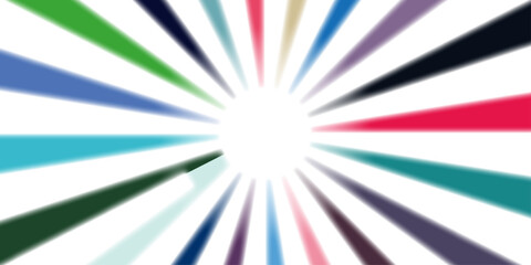 Obraz premium Colorful radiant fan design digital art transparent background.Decorative background for web design banner, wallpaper, backdrop.