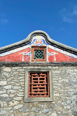Traditional Minnan Stone House with Swallowtail Roof in Kinmen, Taiwan