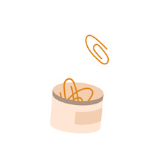 paper clip jar, school paper clips