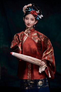 An Eastern girl dressed in Ming Dynasty Hanfu
