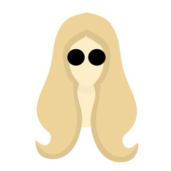 Woman With Blonde Hair and Black Sunglasses Avatar Illustration