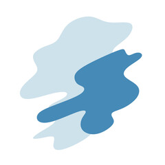 Abstract Gradient Fluid Blob Shape with Blue Color Palette Design Element