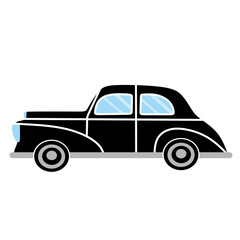 Black Classic Transport Illustration Vehicle Graphic