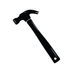 Black claw hammer vector illustration carpentry tool construction equipment diy manual instrument isolated graphic