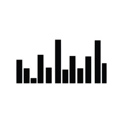 Abstract bar chart vector illustration financial data visualization business growth graph statistics icon infographic element