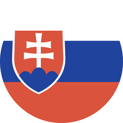 Fototapeta premium Slovakia national flag. Page symbol. Slovakia flag flat logo, app, UI.