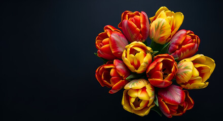 yellow and red tulips
