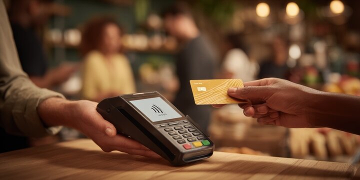 Contactless Payment Transaction with a Credit Card and POS Terminal in a Retail Setting